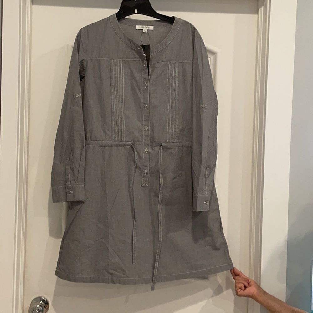 RUE58 GREY AND WHITE SHIRTDRESS. NEW - Picture 5 of 14